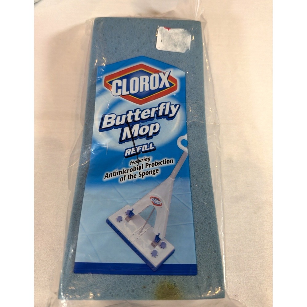 Clorox Easy Push Button Replacement Butterfly Mop Refill New Sealed Package